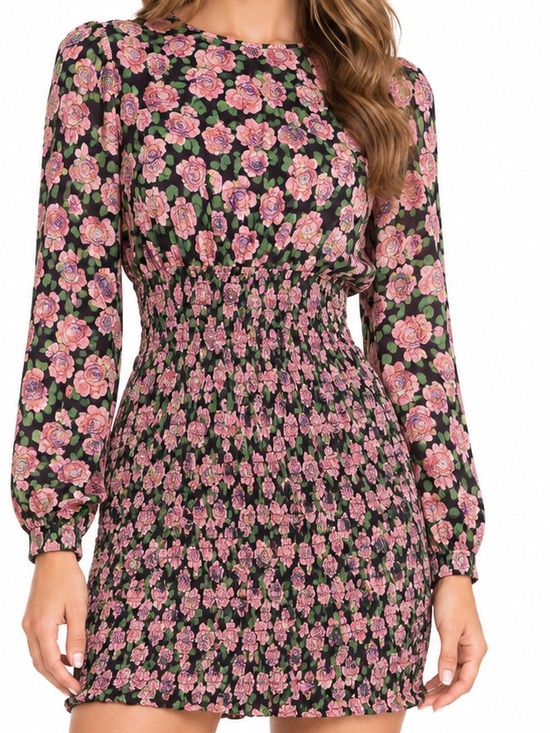 Zara Dresses & Skirts - NWT ZARA pink rose floral print minidress in size Small